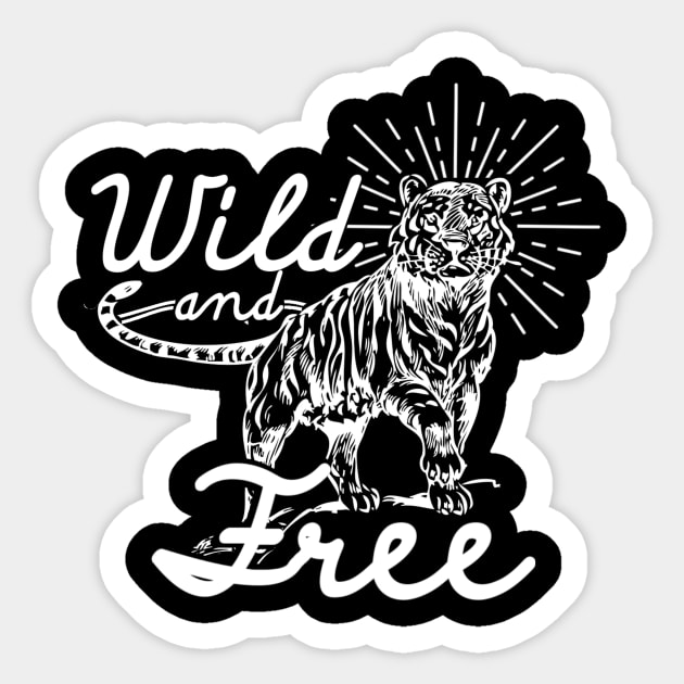 Wild and Free Tiger Tattoo Sticker by ballhard